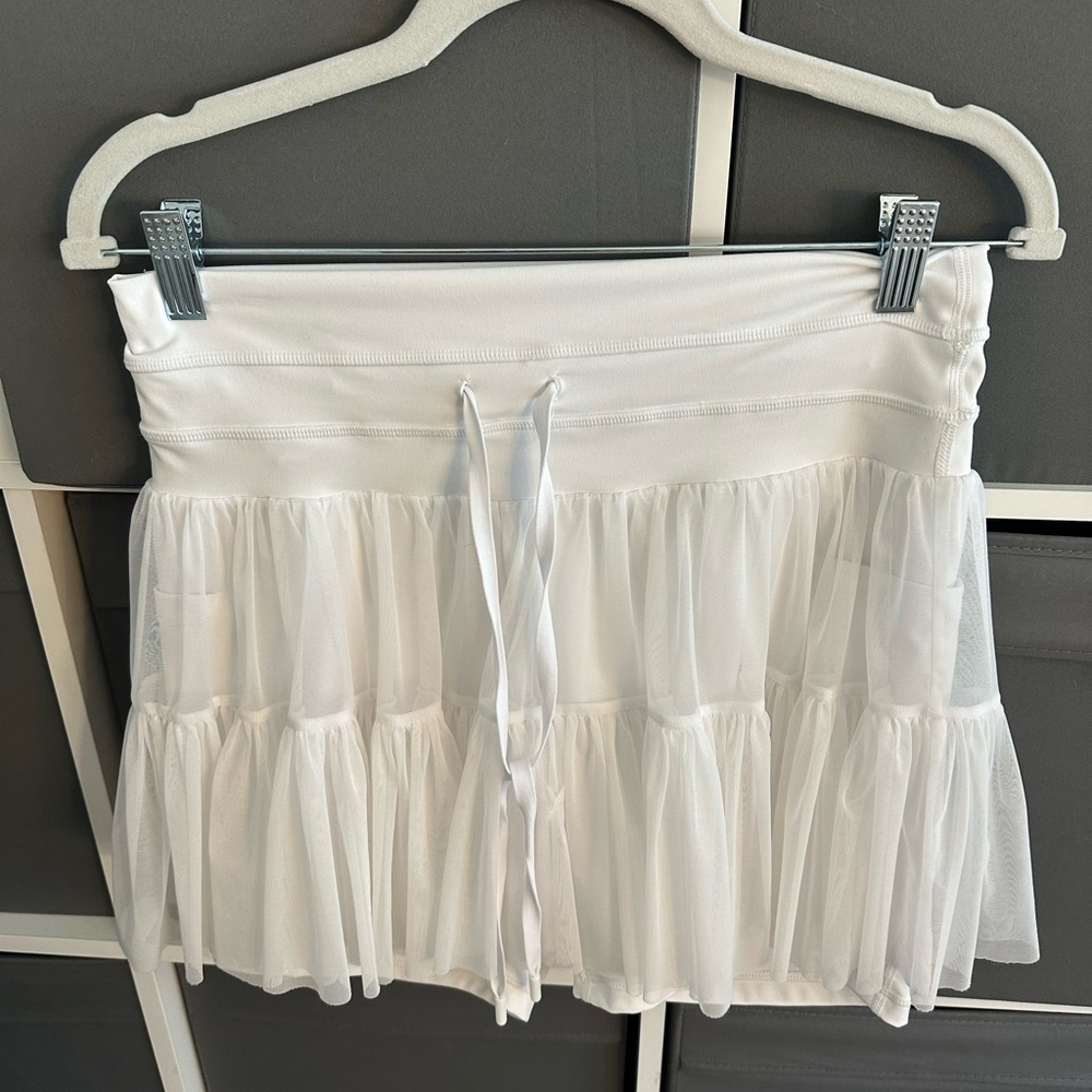 POPFLEX White Tiered Mini Skirt